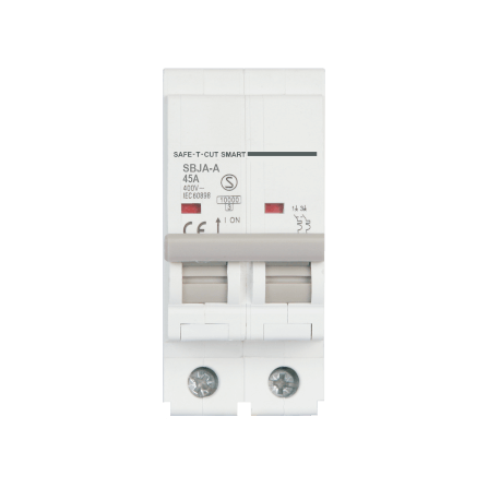 เซอร์กิตเบรกเกอร์ 45 แอมป์ 2 โพล 10KA เซฟ-ที-คัท สมาร์ท รุ่น US สีขาว_0